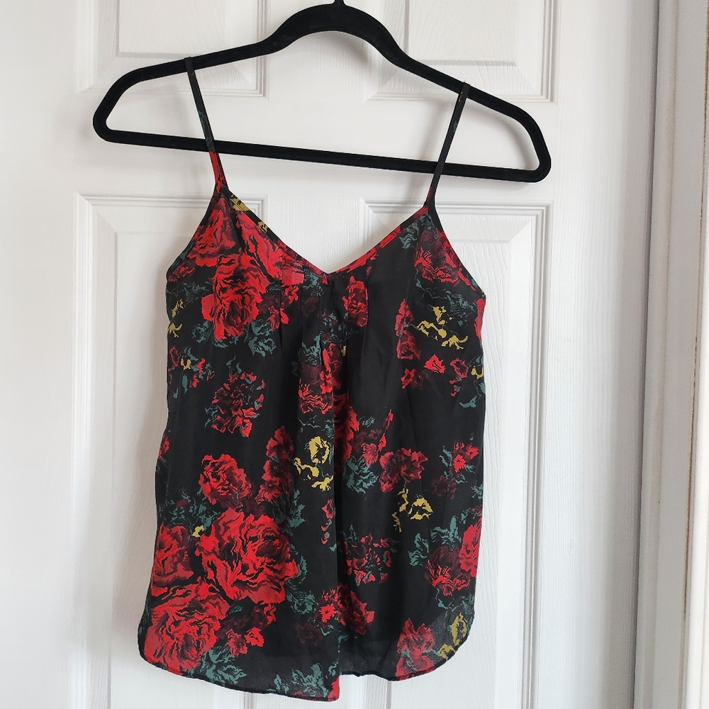 Aritzia Talula Black Floral Waverly Cami size xs